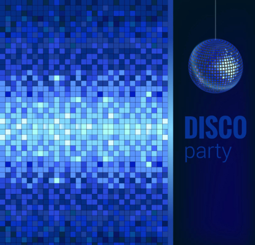 Blue mosaic background vector material