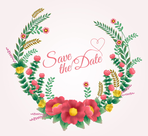 Wedding Flower color vector material