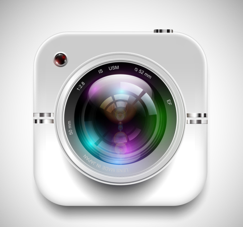 APP icon vector exquisite camera lens
