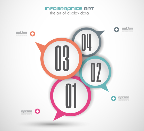 Color language bubble business information map vector material