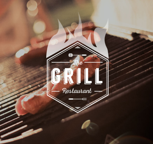 Creative barbecue food posters vector material