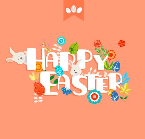 Happy Easter vector fresh WordArt