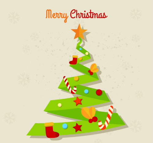 Vector creative green Christmas tree