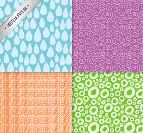 4 creative pattern seamless background vector